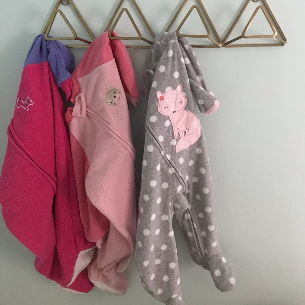 SOLD-Baby girl pajama bundle